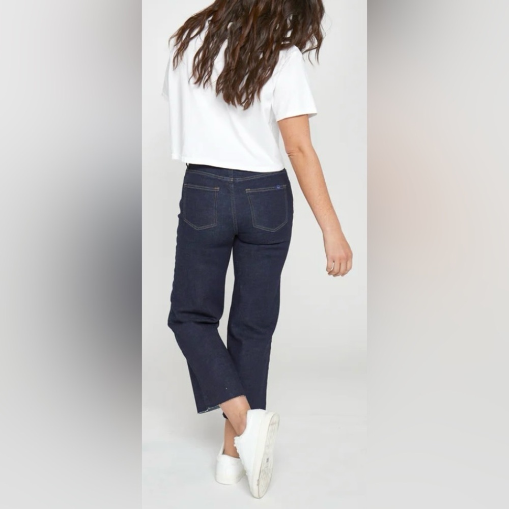 SOLD Oliver Logan Jeans Aberdeen Wide Leg Crop Dark Wash Jeans size 31 - Picture 2 of 14